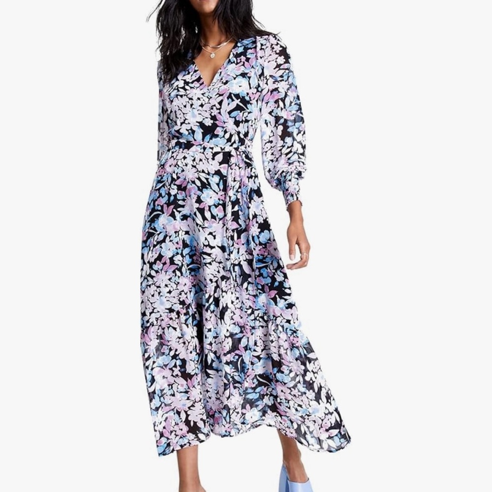 Bar lll Women Floral-Print Wrap Maxi Dress